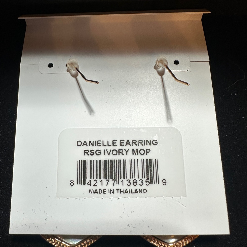 Kendra Scott Iridescent Earrings with Gold Trim - Picture 2 of 4